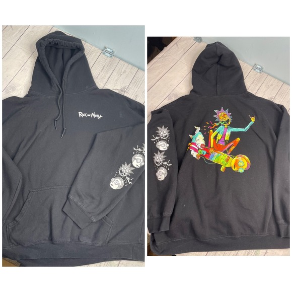Rick and Morty Adult Swim Adult XL Hoodie Great Condition - Picture 1 of 5